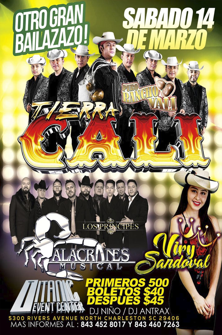 Tierra Cali, Alacranes Musical y Viry Sandoval 