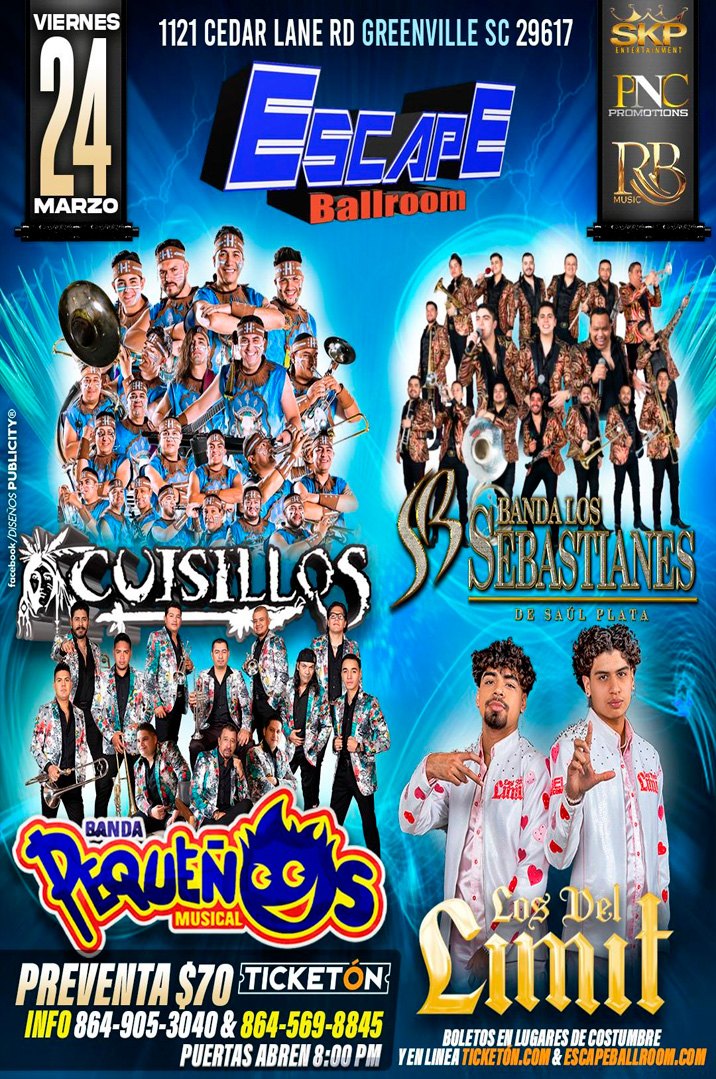 Banda Los Sebastianes, Cuisillos, Pequeños Musical y Los del Limit
