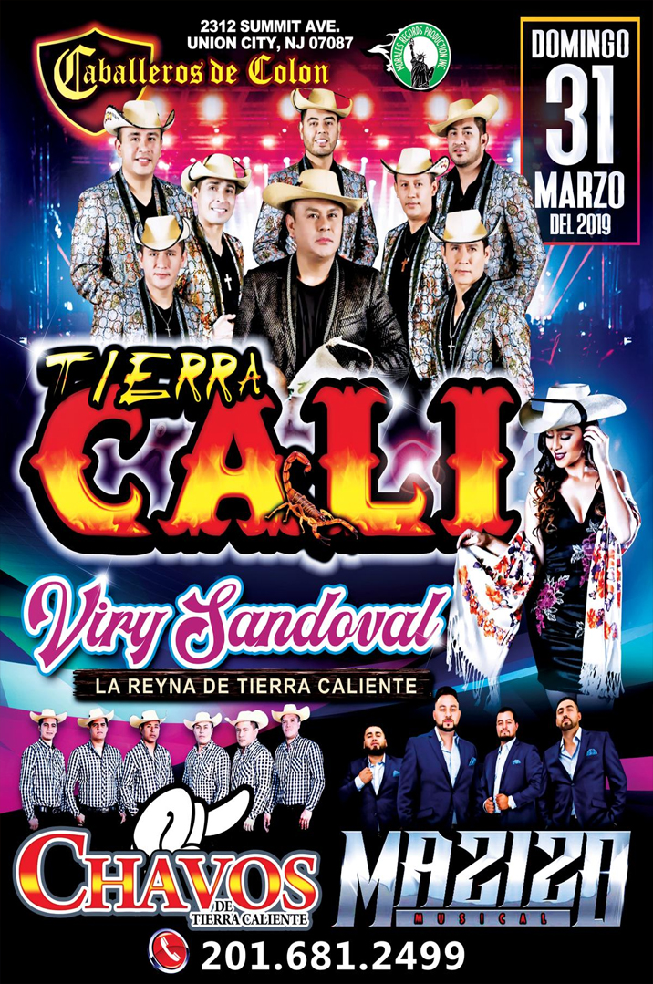 Tierra Cali, Viry Sandoval, Chavos y Mazizo Musical 