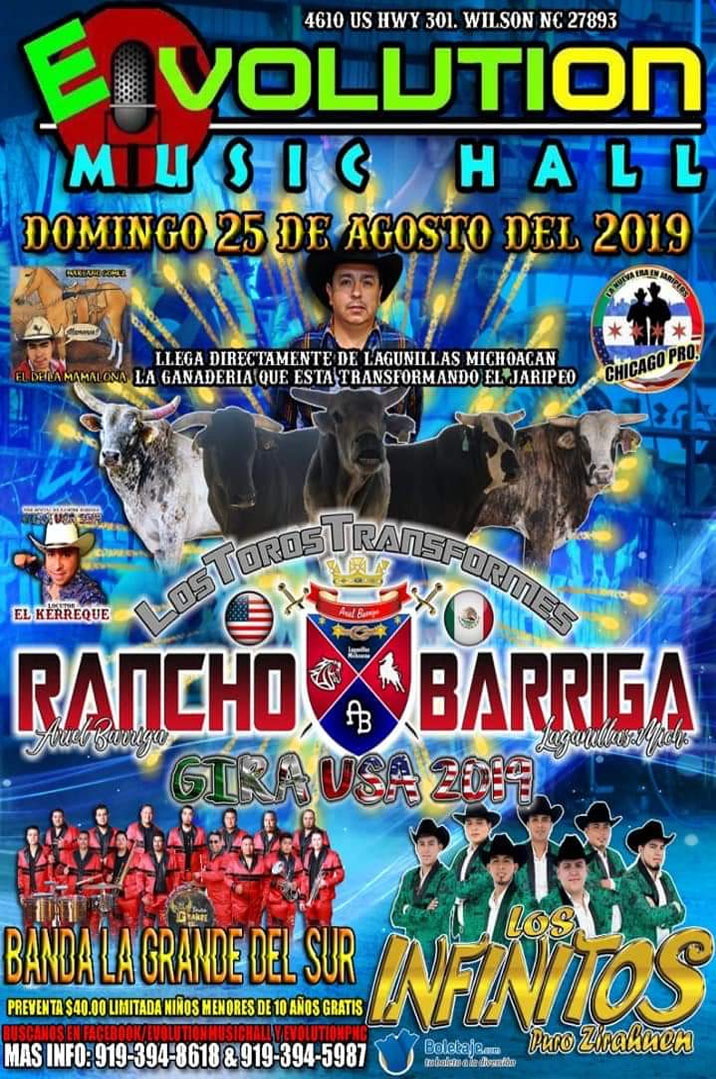 Rancho Barriga, Banda La Grande del Sur y Los Infinitos 